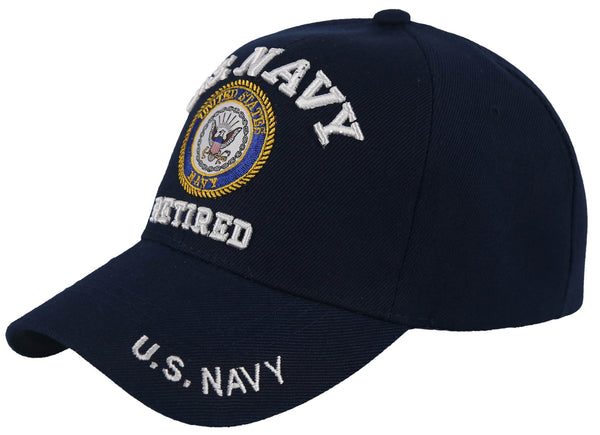 NEW! US NAVY RETIRED USN ROUND CAP HAT NAVY – AceZone.com