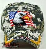 WHOLESALE NEW! EAGLE USA FLAG MILITARY CAP HAT DIGITAL CAMO