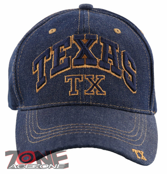 NEW! TEXAS TX BLUE JEANS BALL CAP HAT BLUE – AceZone.com