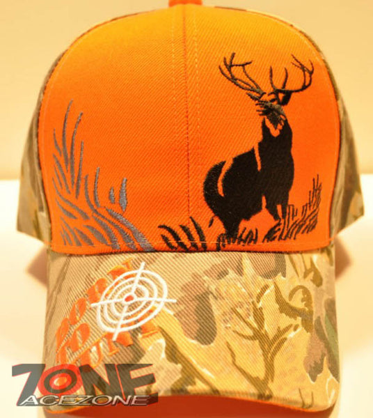 WHOLESALE NEW! BULL ELK HUNTING ORANGE CAMO CAP HAT – AceZone.com