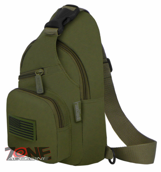 East West USA Tactical Military Sling Chest Utility Pack Bag RT528 OLI – 0