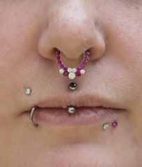 snake bites hoops piercing