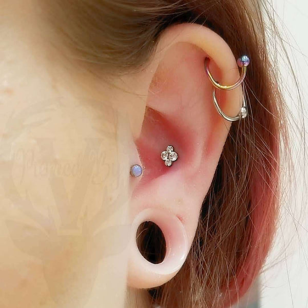 Simple Style Body Piercing Jewelry Tragus Helix Earrings Forward