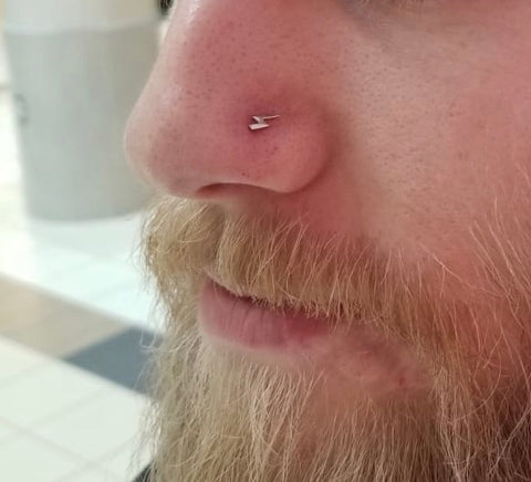 Nostril Piercing Man