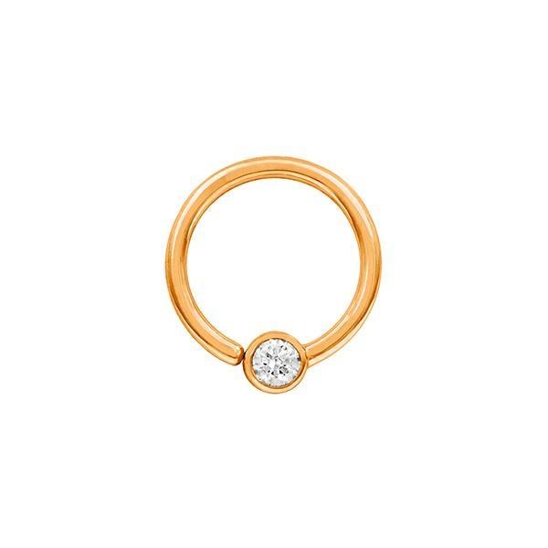 Swarovski Fixed Bead Ring in 14k Gold by Junipurr – Pierced