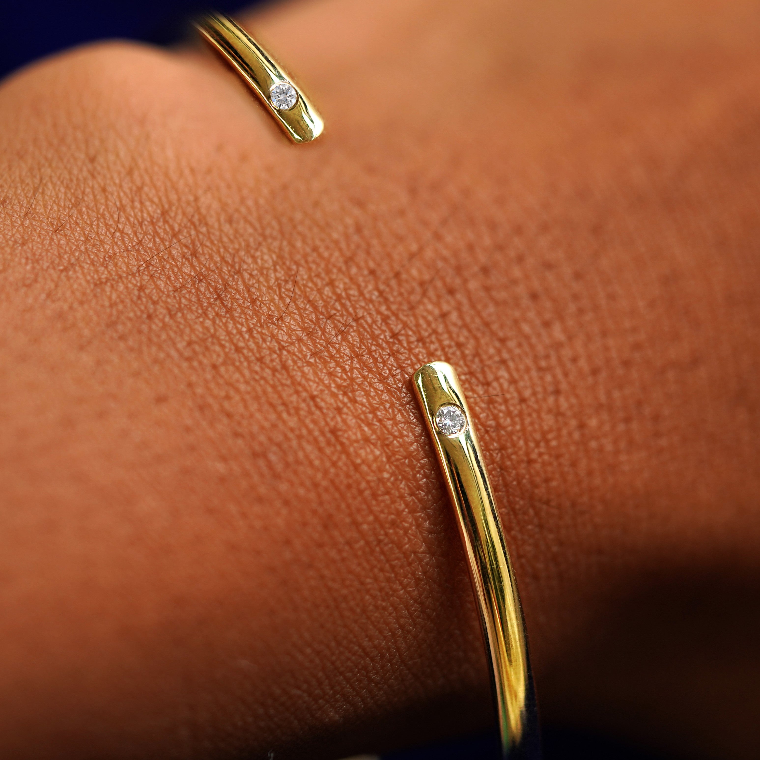 Diamond Open Bangle