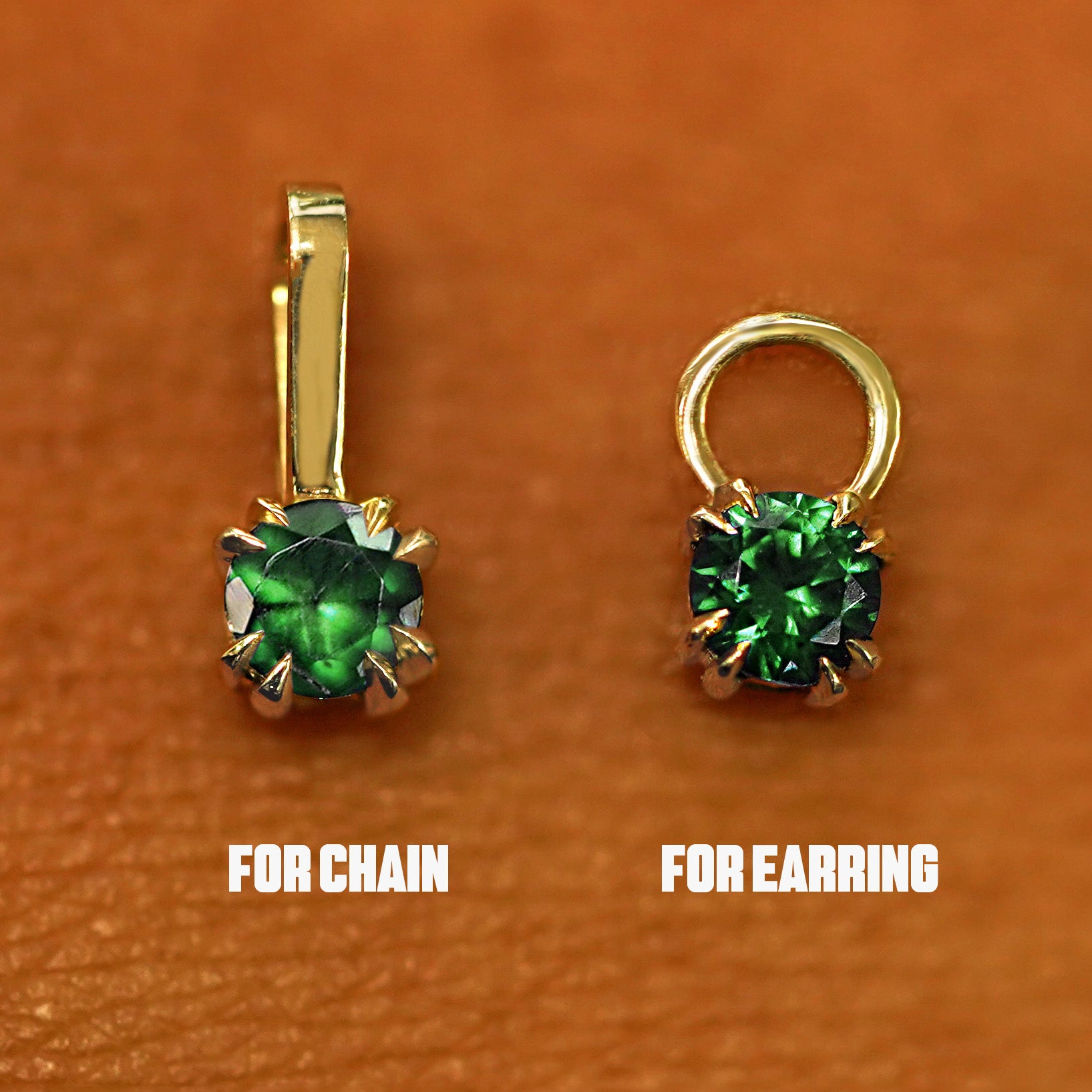 Automic Gold Sapphire Charm | Minimalist Sustainable Fine