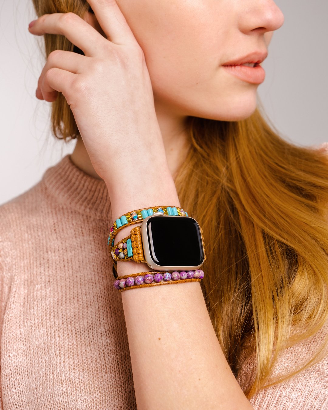 Comprar Correa Apple Watch elegante con piedras de jaspe