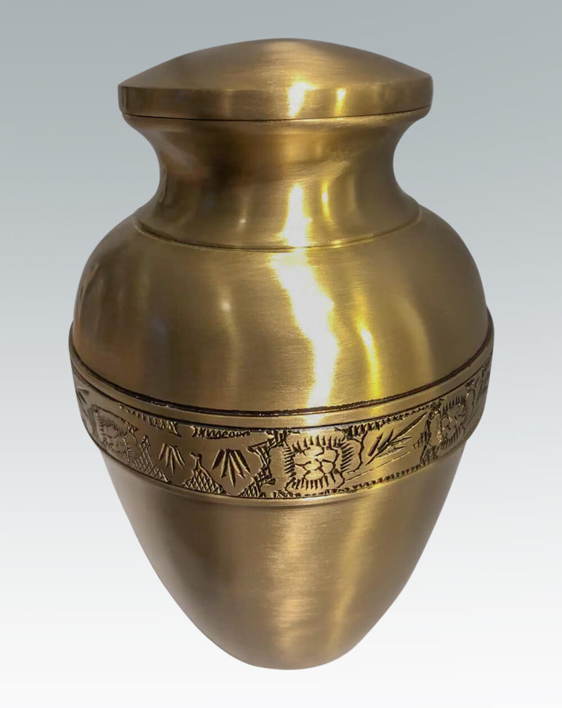 Laurel Bronze Inscribed Cremation Urn | Safe Passage Urns