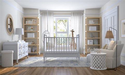 Newborn's bedroom showcasing essential newborn necessities for parents.