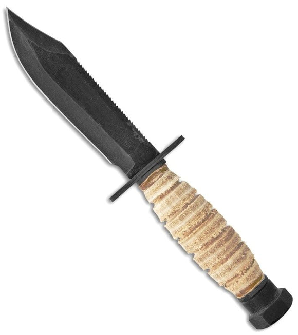 ONTARIO 499 6150 AIR FORCE SURVIVAL KNIFE WITH LEATHER SHEATH.