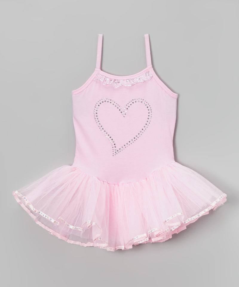 Pink Rhinestone Heart Ballet Dress Wenchoice 