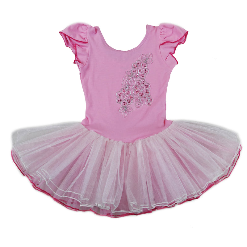 Pink And White Sequins Cap Sleeve Ballet Dress Wenchoice 