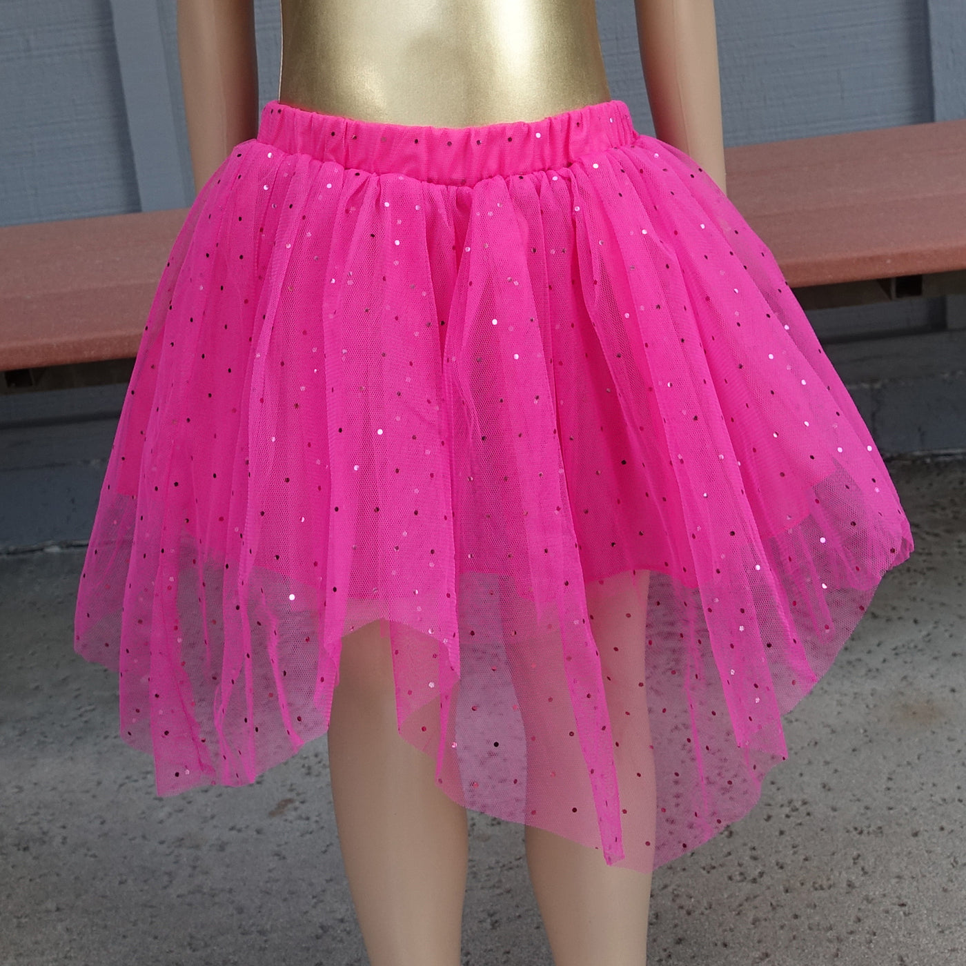 Gold Elastic Pink Tutu Skirt Wenchoice 