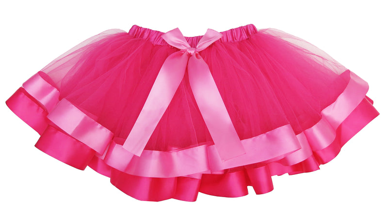 Hot Pink Ribbon/Bow Floral Lace Tutu Skirt | Wenchoice