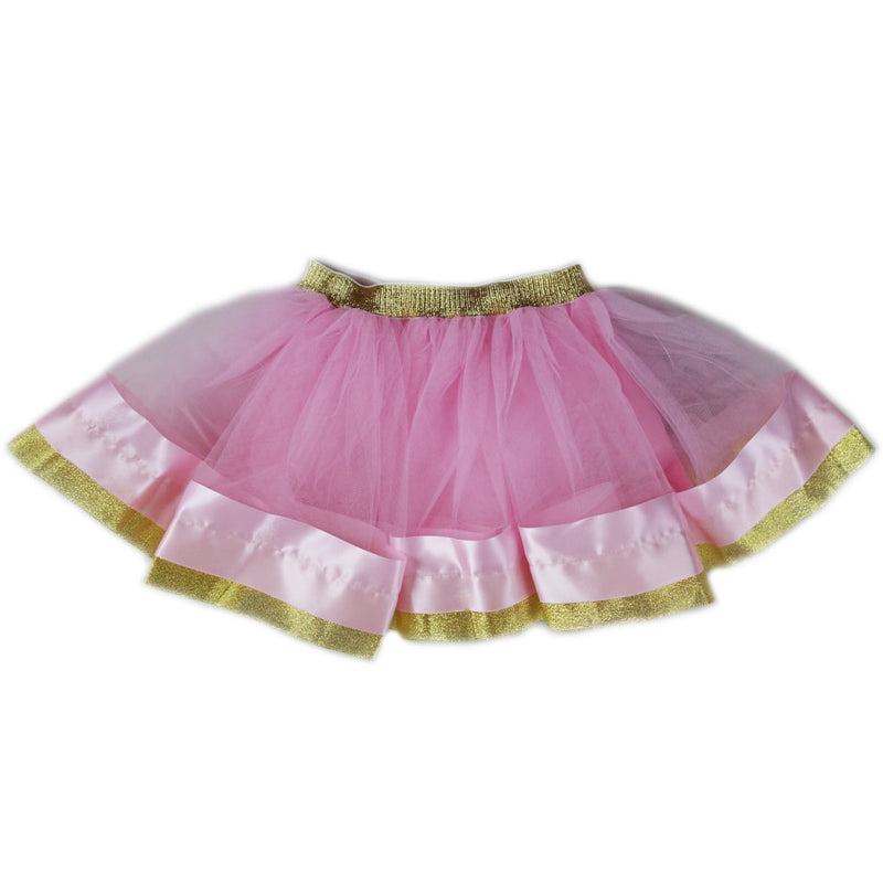 Pink And Gold Wide Ribbon Trim Pink Tutu Skirt Wenchoice 