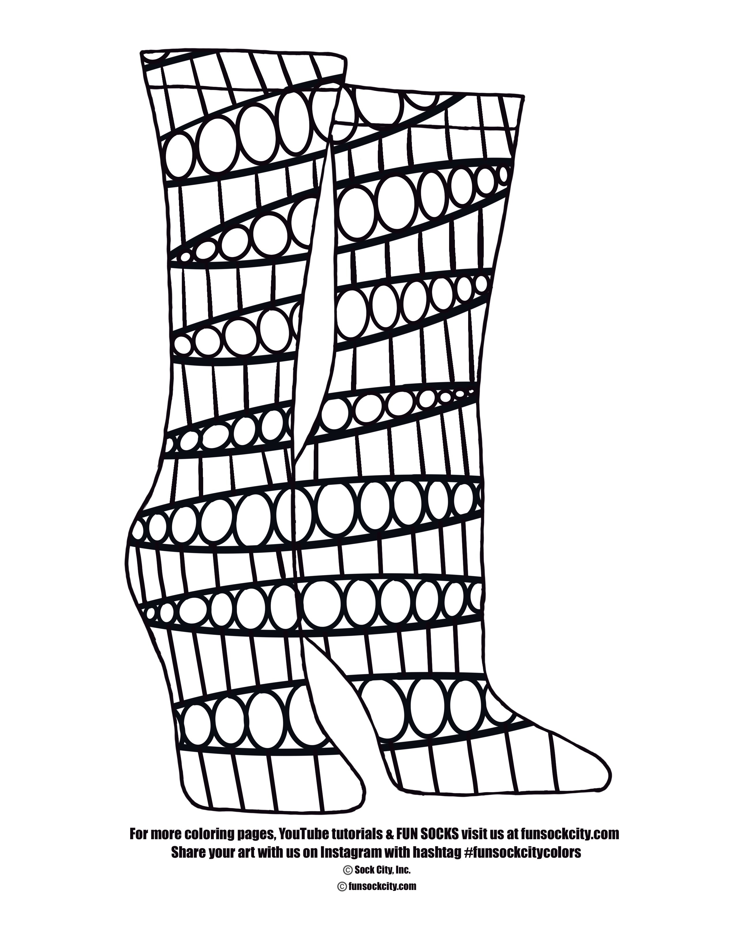 Pearls Sock Coloring Page