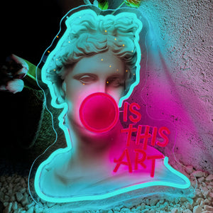 IS THIS ART Y2K Cybergoth LED Neon Light Wall Decor Sign - ROCK 'N DOLL