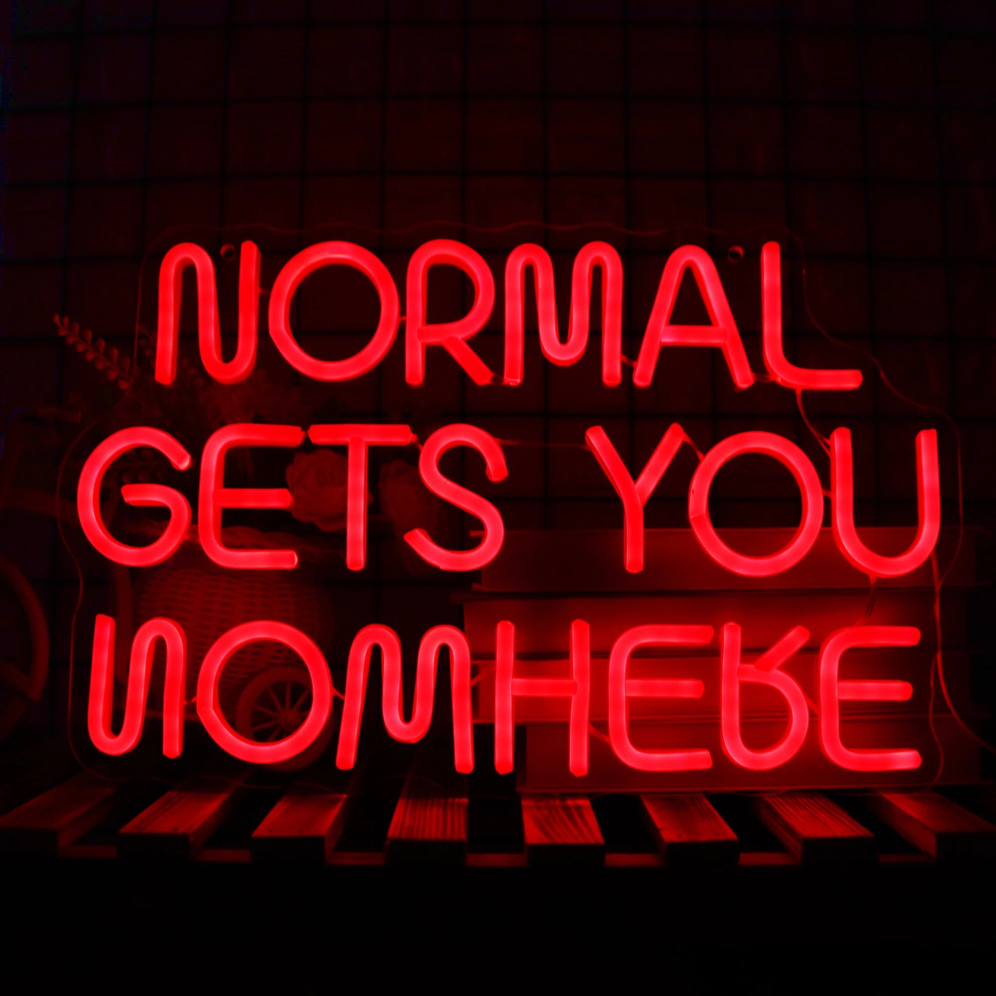 NORMAL GETS YOU NOWHERE Y2K Cybergoth LED Neon Light Wall Decor Sign