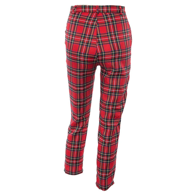 Gothic Grunge Red Plaid Pants – ROCK 'N DOLL