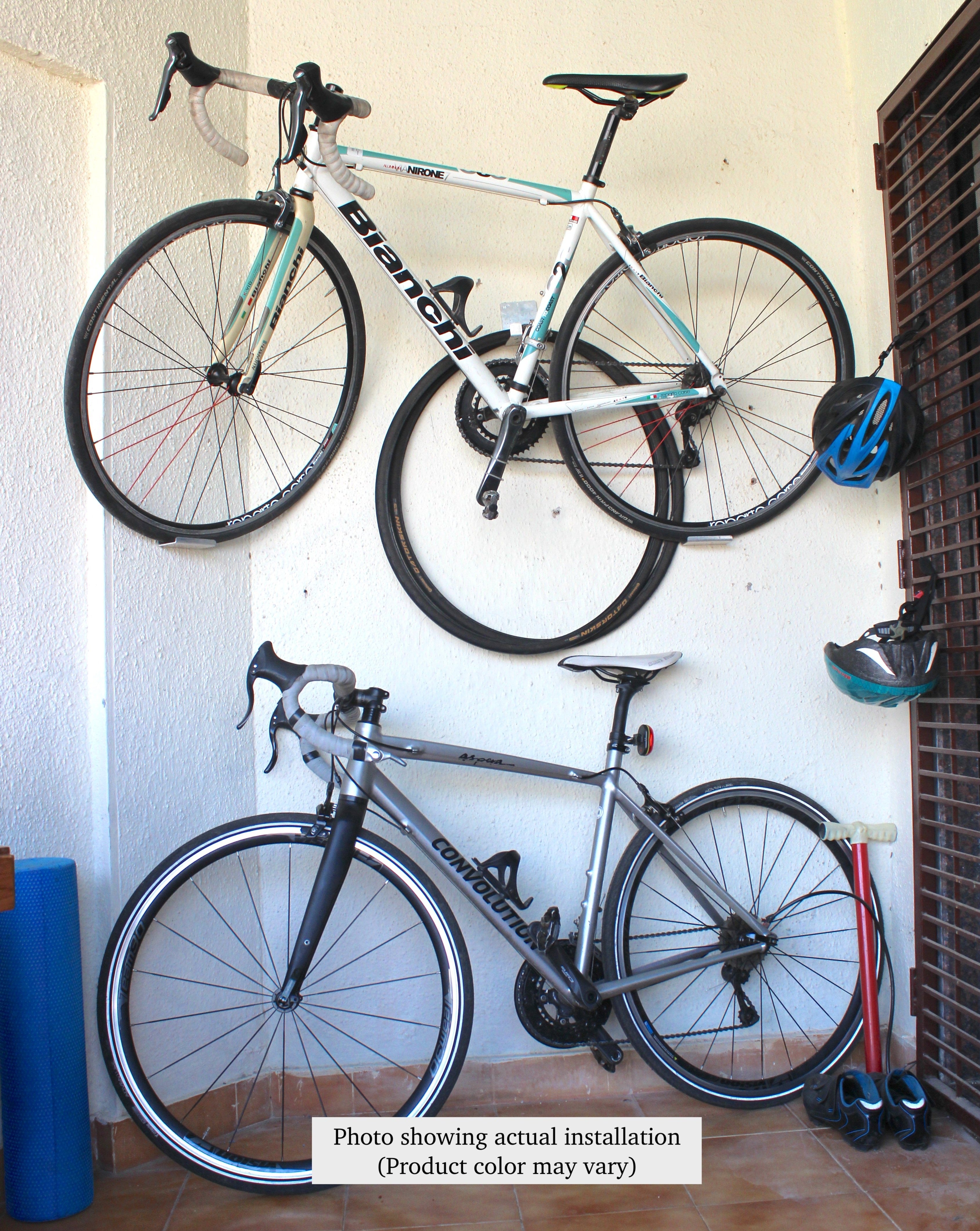 wall hung bike storage