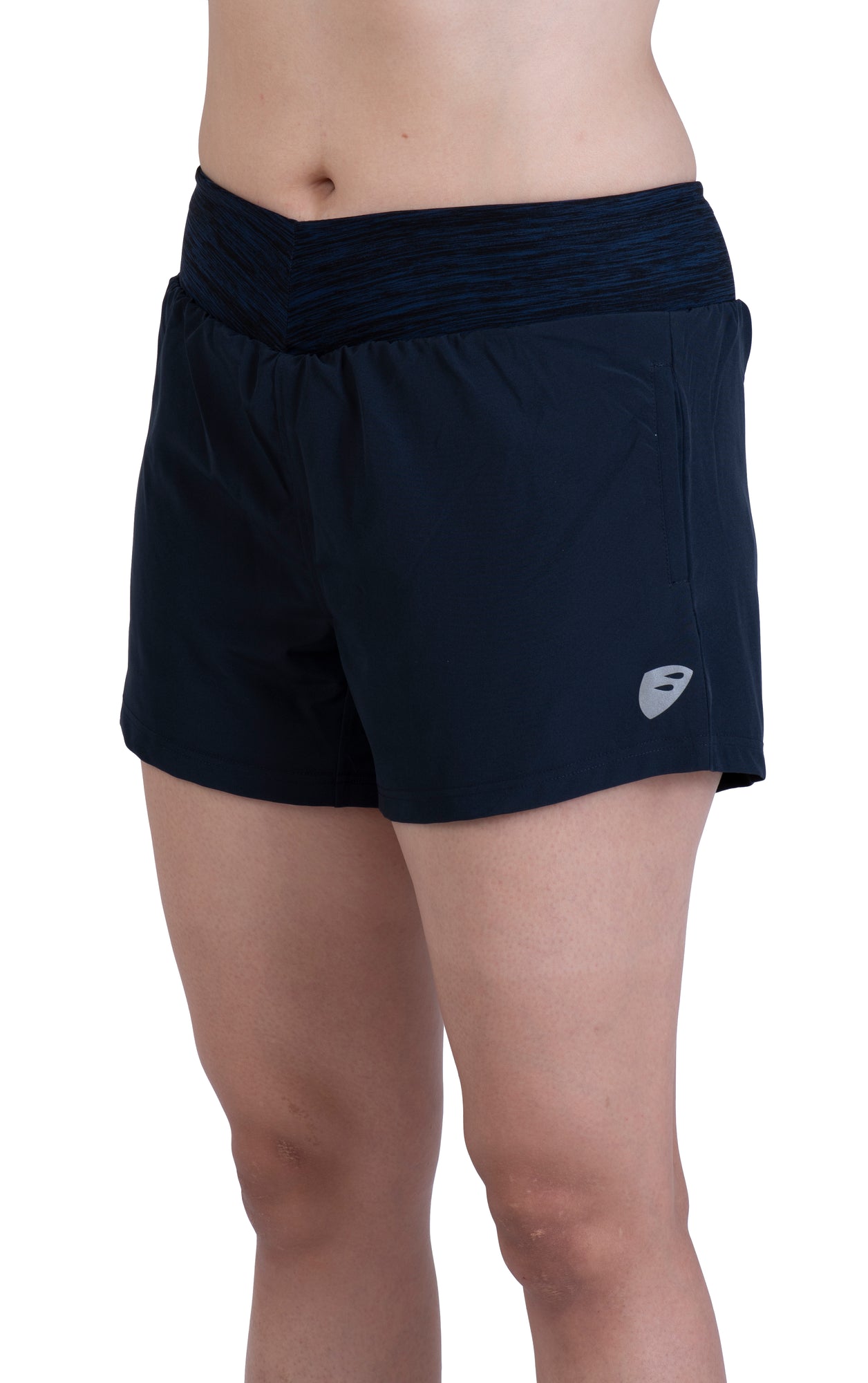 navy running shorts womens