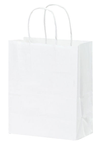 Quick Print! White Paper Bags with Twisted Handle