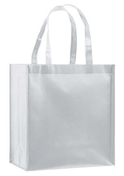 12 x 8 x 15 + 8 Black Matte Laminated Designer Tote Bag