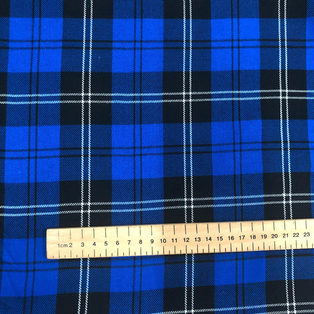 Blue and Black Tartan – FabricBazaar