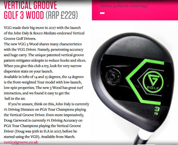 Vertical Groove Golf in Golf Punk magazine, Feb 2018
