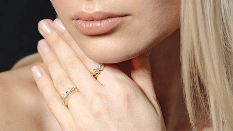 Stackable rings are a simple and chic way to add some sparkle to your hands