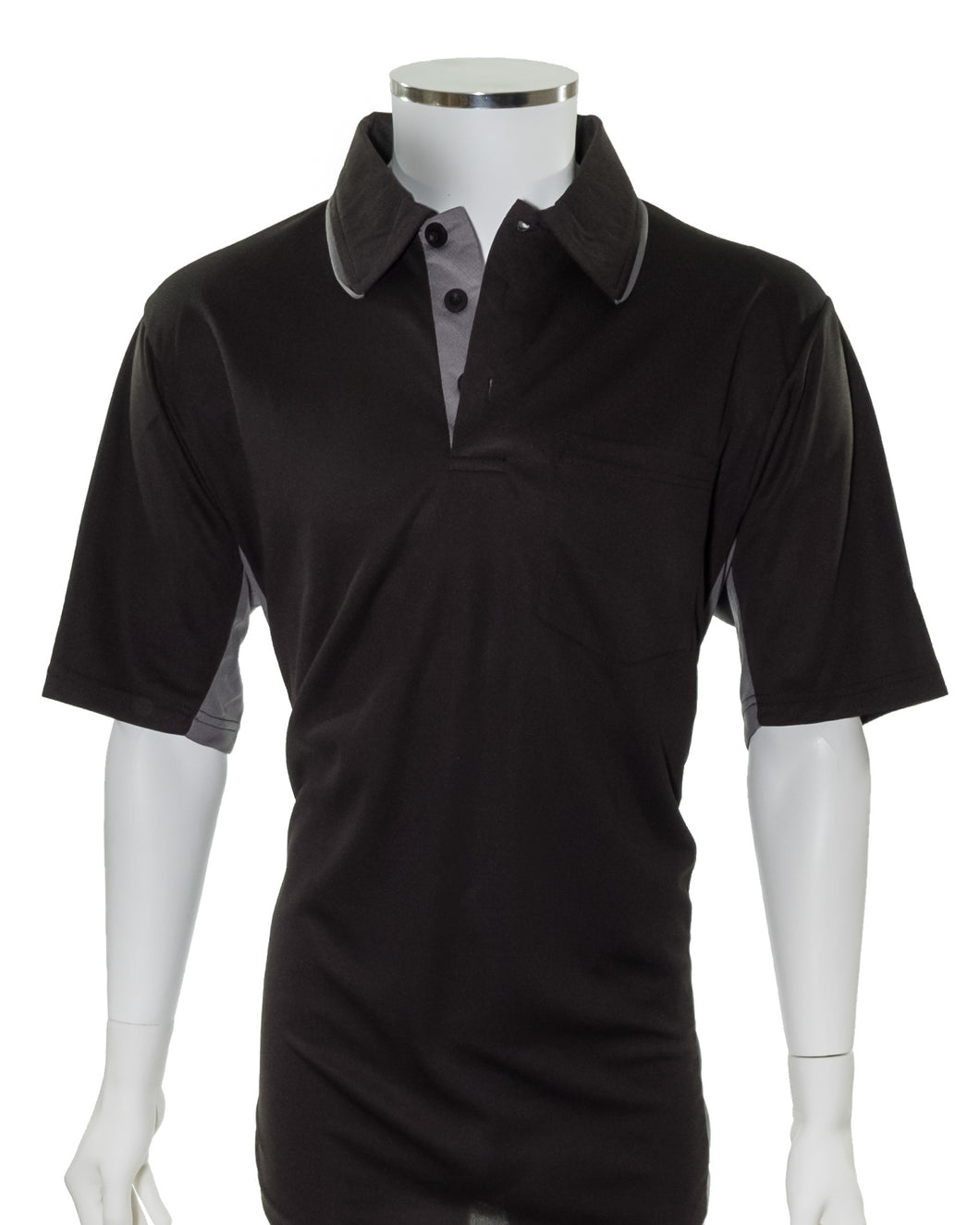 Current Major League Replica Umpire Shirt - BLACK with CHARCOAL GRAY ...