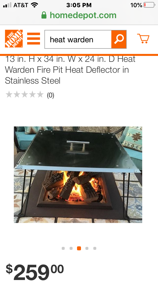 Heat Warden Premium Heat Deflector System with 3 Stainless Steel Sides Turns Your Fire Pit Into A Warm and Cozy Outdoor Fireplace!