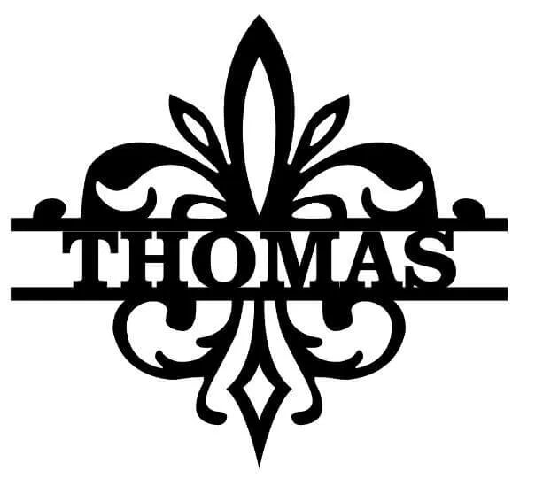 Fleur-de-lis Metal Monogram Wall Decor