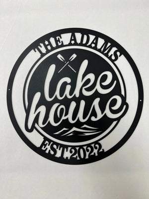 Lake House Monogram Metal Art Wall Decor - Merica Metal Worx