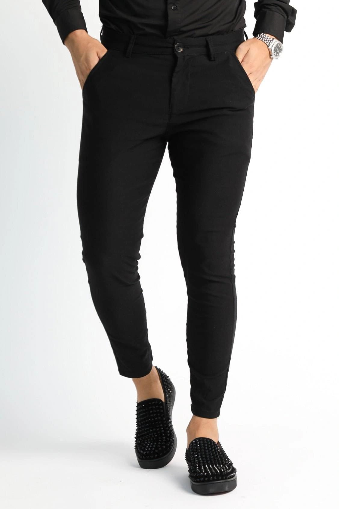 Black Slim Fit Dress Pants