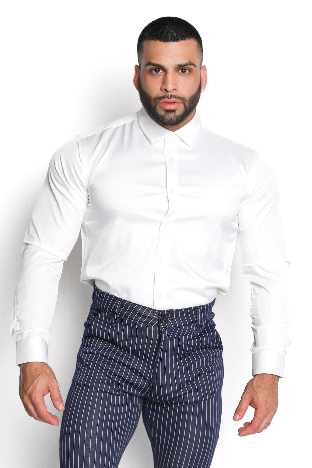 White Athletic Fit Dress Shirt