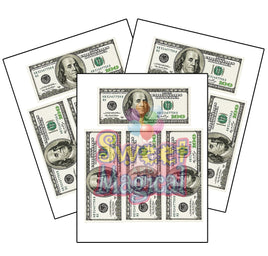 Edible Life Size Money $100 Bills on Wafer Paper Sheets