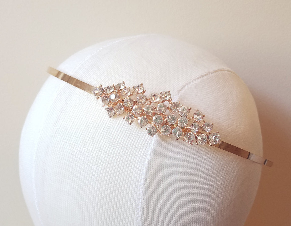 rose gold wedding headband