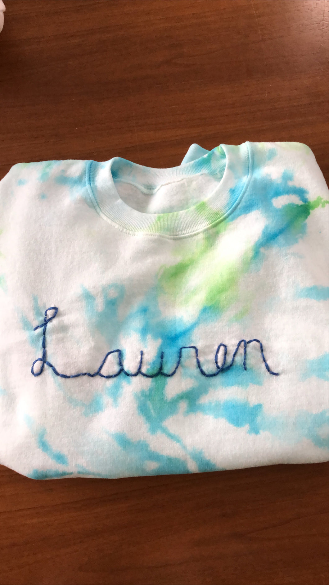 Personalised tie dye hoodie