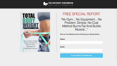 Body Weight Transformation Squeeze Page