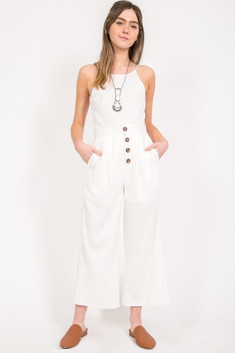 linen crop pants