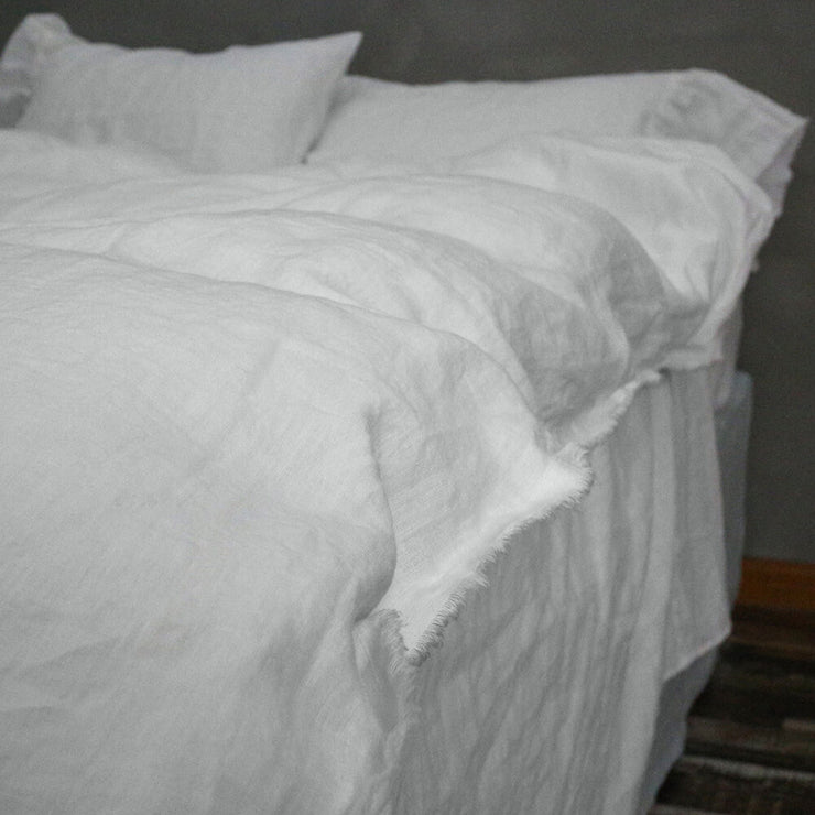 linen frayed edge duvet cover