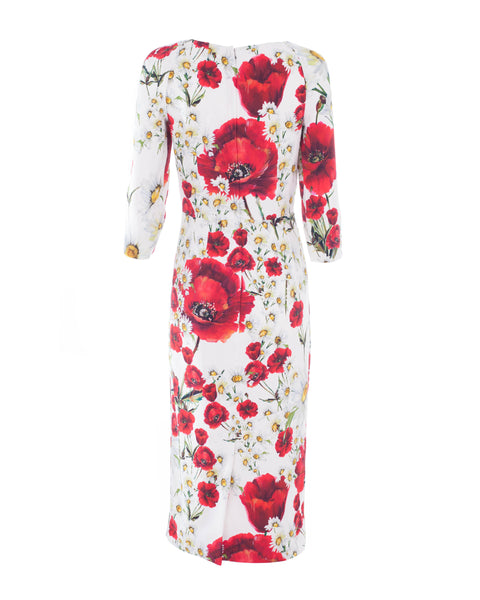 Poppy and Daisy Crepe Midi Dress