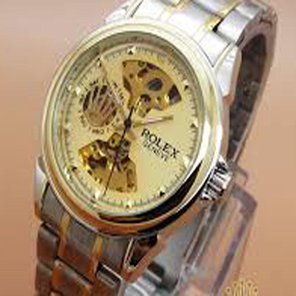 rolex skeleton automatic watch