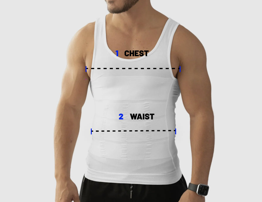 Shemi Men Shapewear Vest Compression Slimming Tummy Control