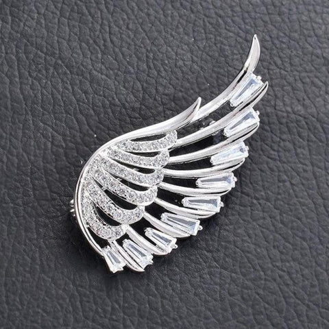 Crystal Angel Wing Brooches
