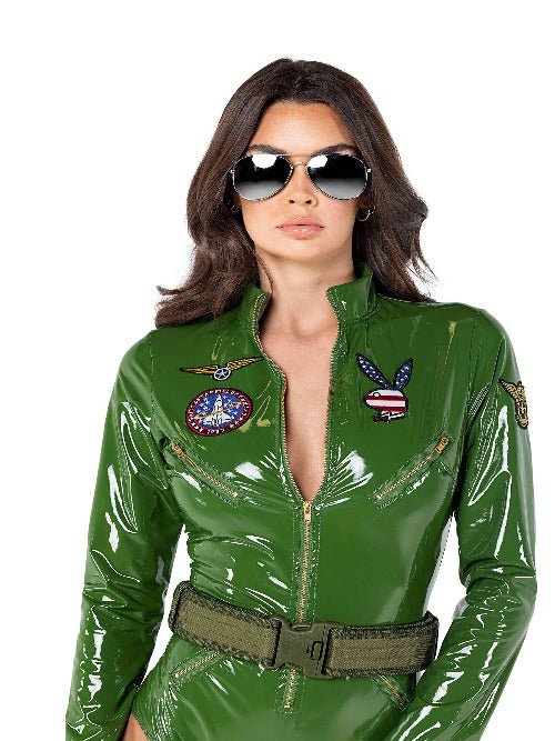 2 PC Playboy Top Pilot Costume