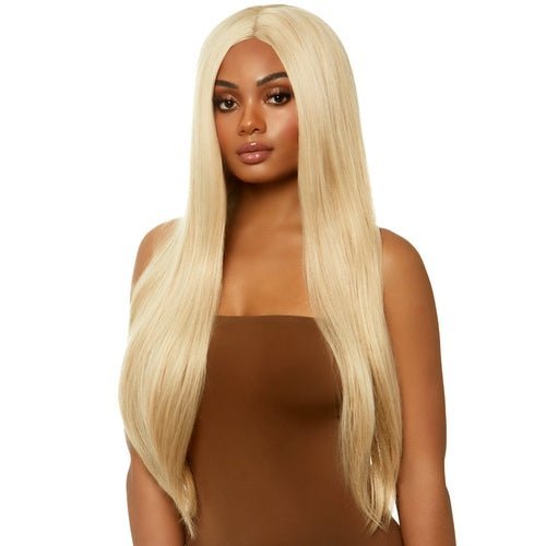 33 Inch Long straight center part wig