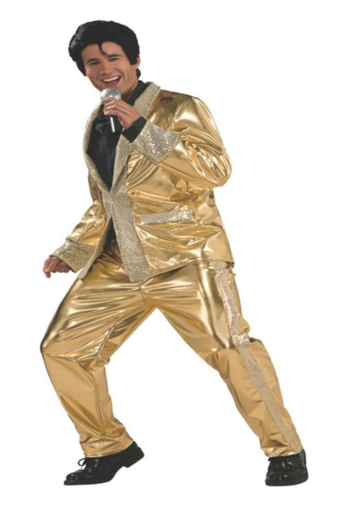 Adult Grand Heritage Elvis Gold Lame Suit Costume